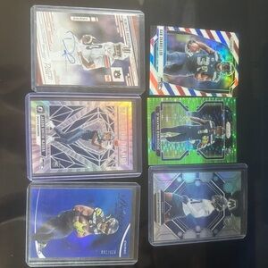 Seattle Seahawks 6 card football lot